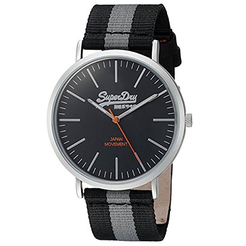 Superdry Herren Analog Quarz Uhr mit Nylon Armband SYG183BE Superdry Herren Analog Quarz Uhr mit Nylon Armband SYG183BE von Superdry