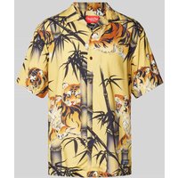 Superdry Slim Fit Freizeithemd mit Allover-Print Modell 'HAWAIIAN' in Gelb, Größe L von Superdry