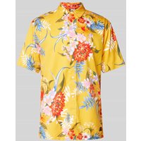 Superdry Slim Fit Freizeithemd mit Allover-Print Modell 'HAWAIIAN' in Gelb, Größe L von Superdry