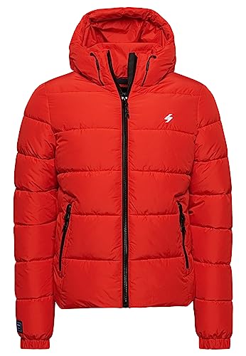 Superdry Sports Puffer Jacke für Herren, Rot, Hellrot, M von Superdry