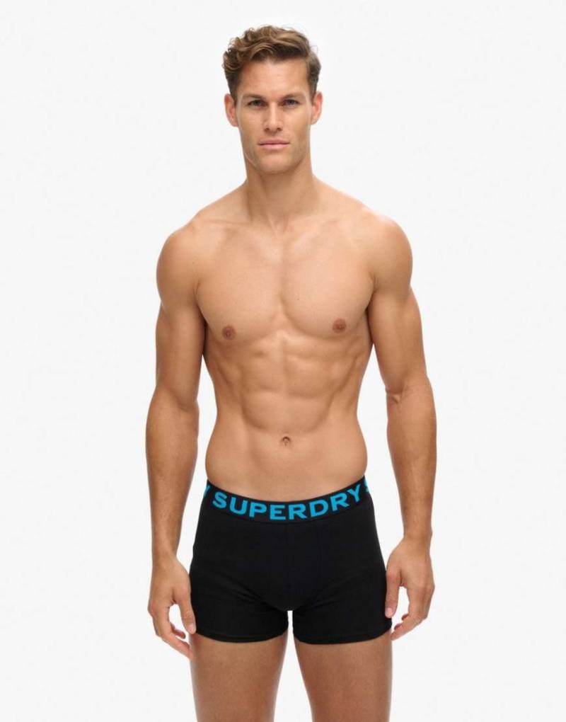 Superdry - 3er-Pack Boxershorts in Schwarz/Neon von Superdry