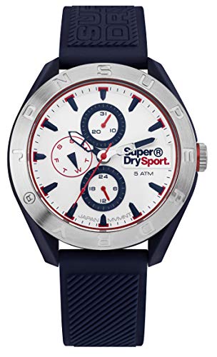 Superdry Herren Analog Quarz Uhr mit Silikon Armband SYG244U von Superdry