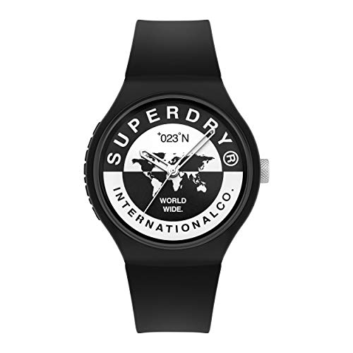 Superdry Herren Analoger Quarz Uhr mit Silicone Armband SYG279B von Superdry