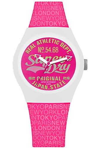 Superdry Damen Analog Quarz Uhr mit Silikon Armband SYL249P von Superdry