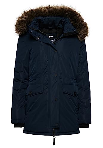 Superdry Ashley Everest Parka Damen Winterparka, Größe:S, Farbe:Eclipse Navy (98T) von Superdry