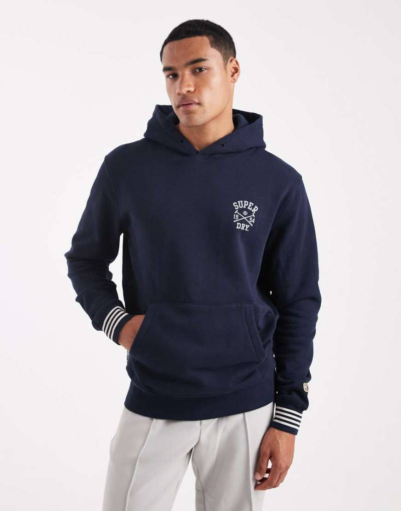 Superdry - Athletic Club - Kapuzenpullover in Marineblau von Superdry