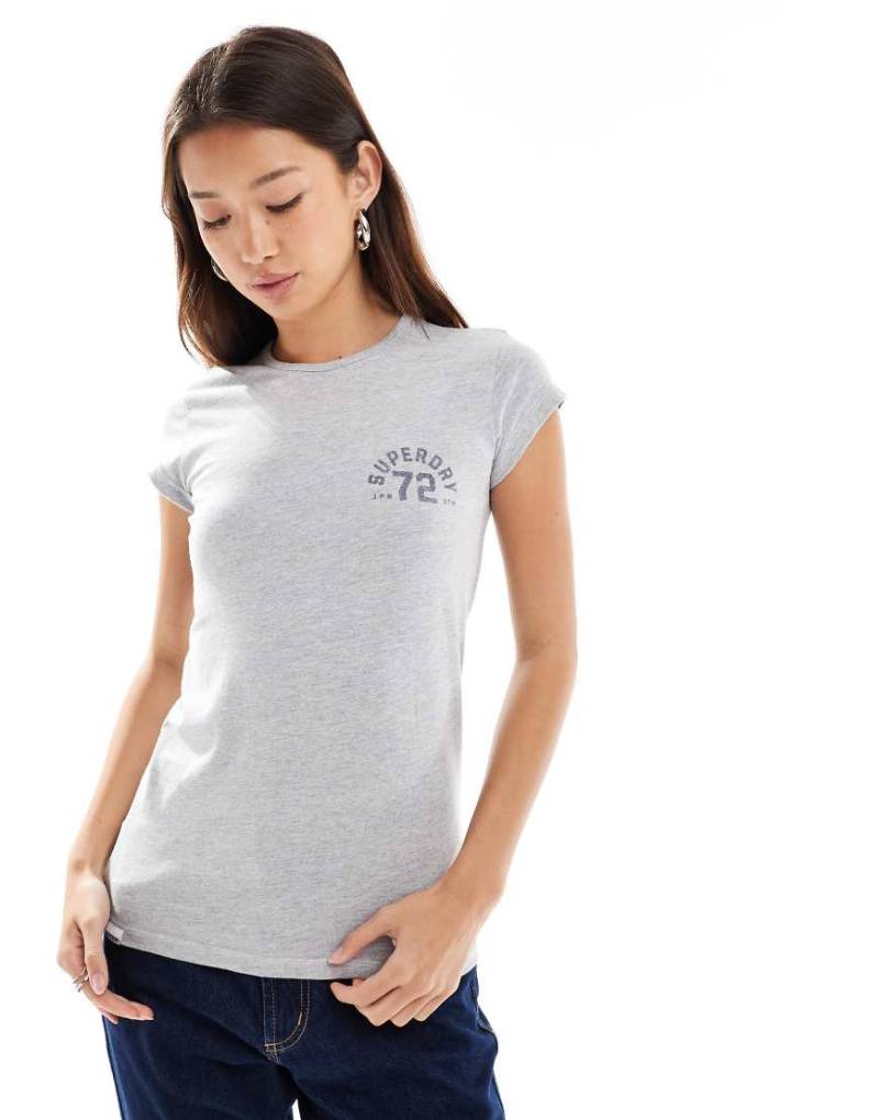 Superdry - Athletic Essentials - T-Shirt in Grau meliert mit leichter Struktur von Superdry