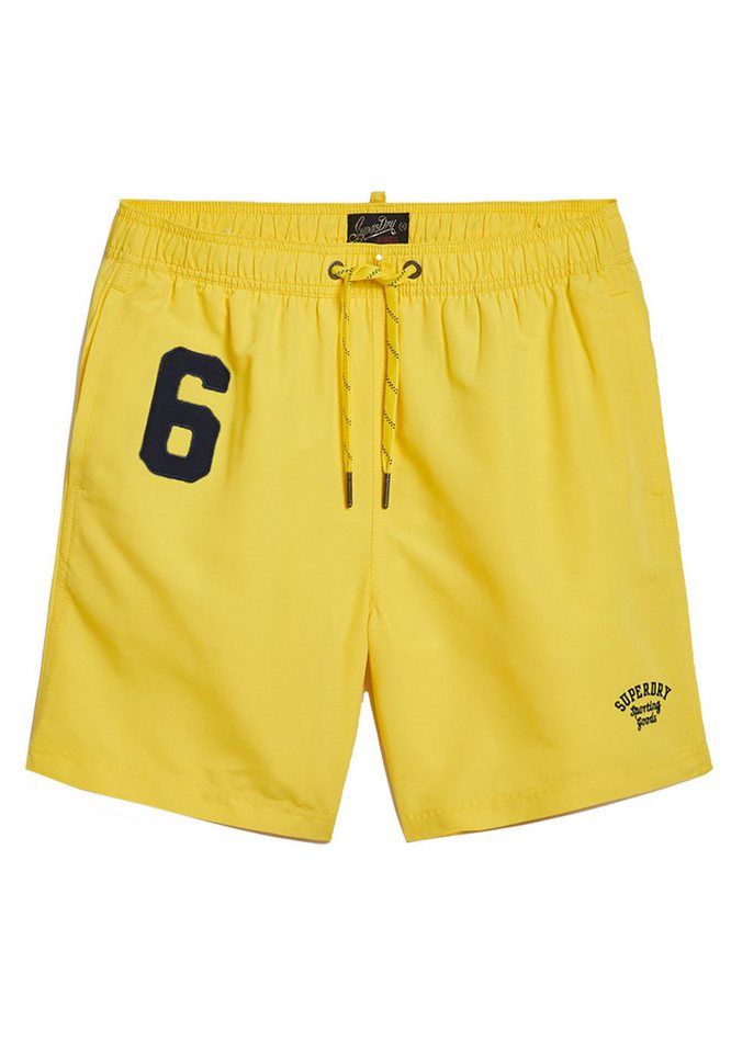 Superdry Badeshorts Superdry Herren Badeshorts VINTAGE POLO 17 SWIM SHORT Nautical Yellow von Superdry