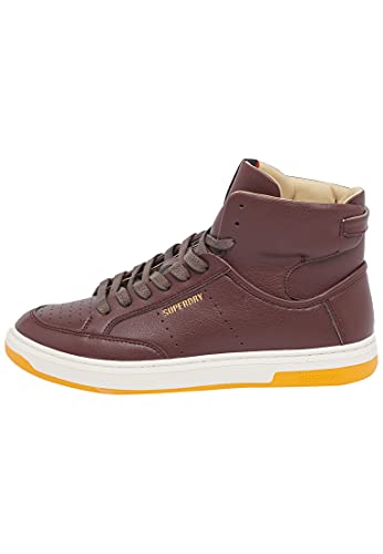 Superdry Basket Lux Trainer Herren-Sneaker, Dunkelbraun, 43 EU von Superdry