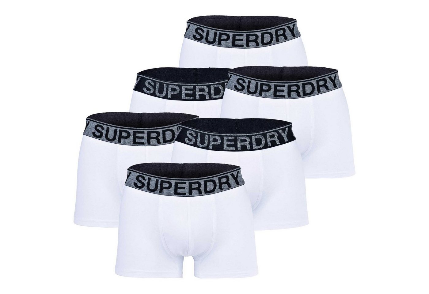 Superdry Boxer Herren Boxershorts, 6er Pack - TRUNK SIX PACK von Superdry