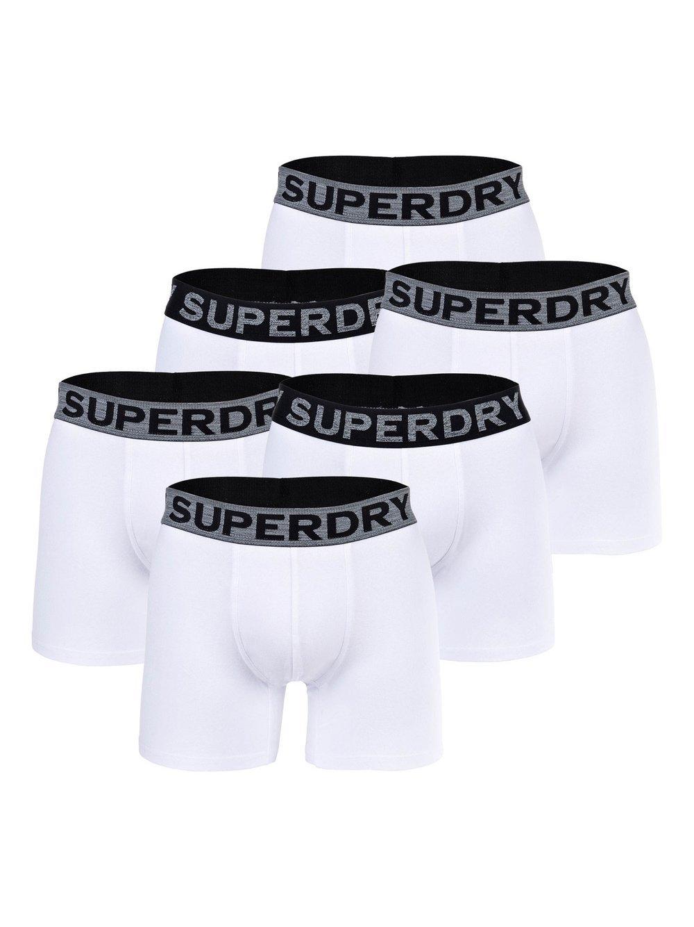 Superdry Boxershort 6er Pack Herren Baumwolle, weiß von Superdry