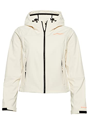 SUPERDRY Damen CODE TREKKER Softshell-Kapuzenjacke Reisweiß 38 von Superdry