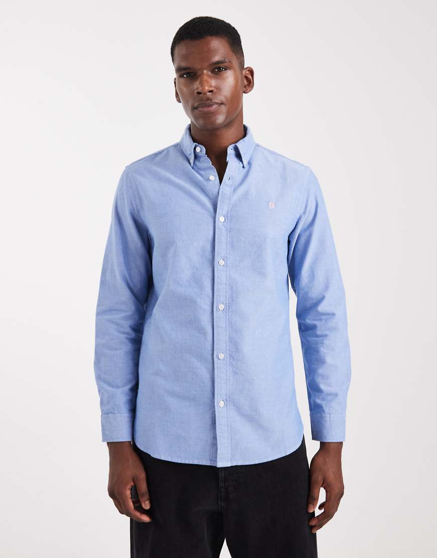 Superdry - Classic - Langärmliges Oxford-Hemd aus Chambray in Azurblau von Superdry
