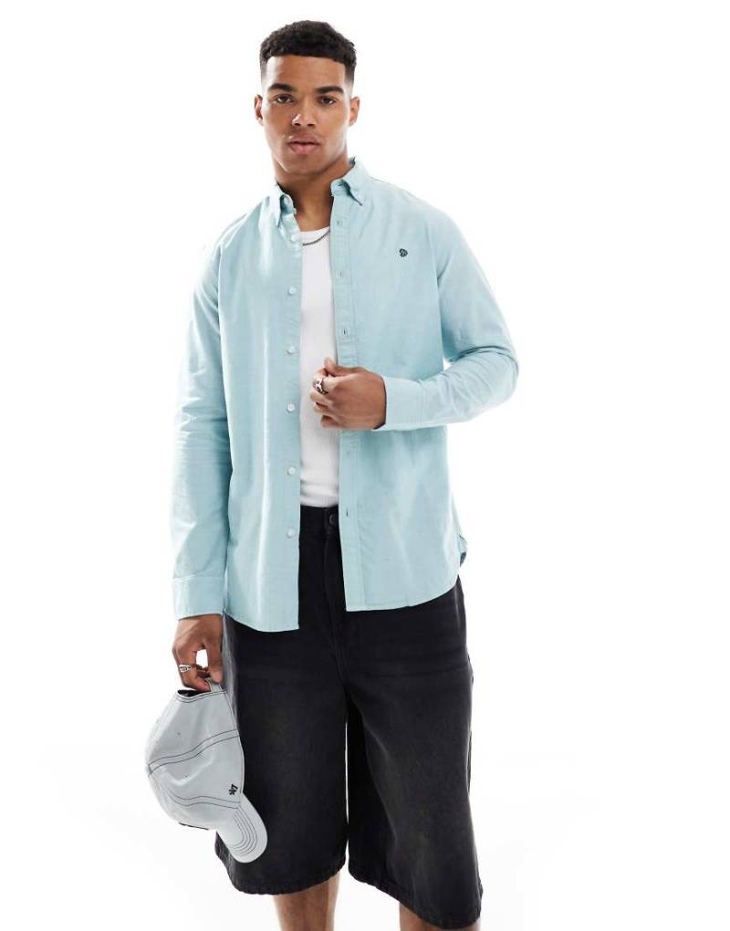 Superdry - Classic - Langärmliges Oxford-Hemd aus Chambray in Pfefferminz-Grün von Superdry