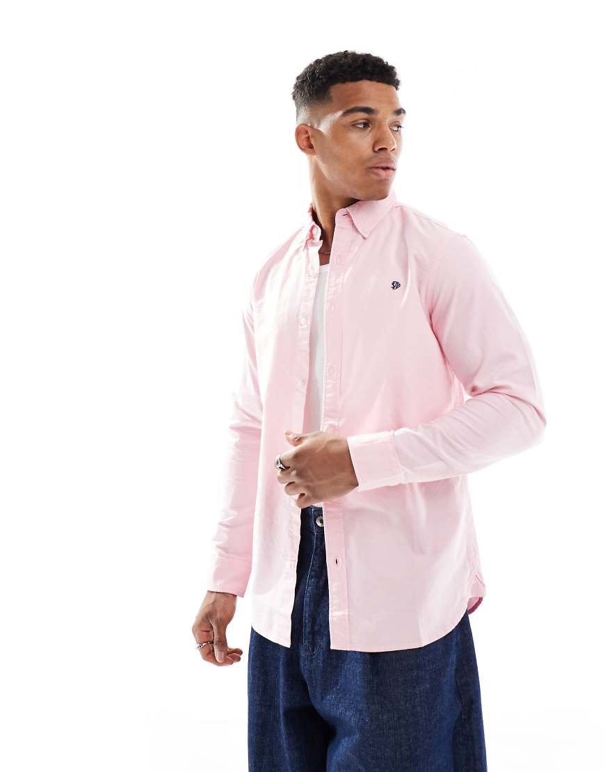 Superdry - Classic - Langärmliges Oxford-Hemd in City Pink-Rosa von Superdry