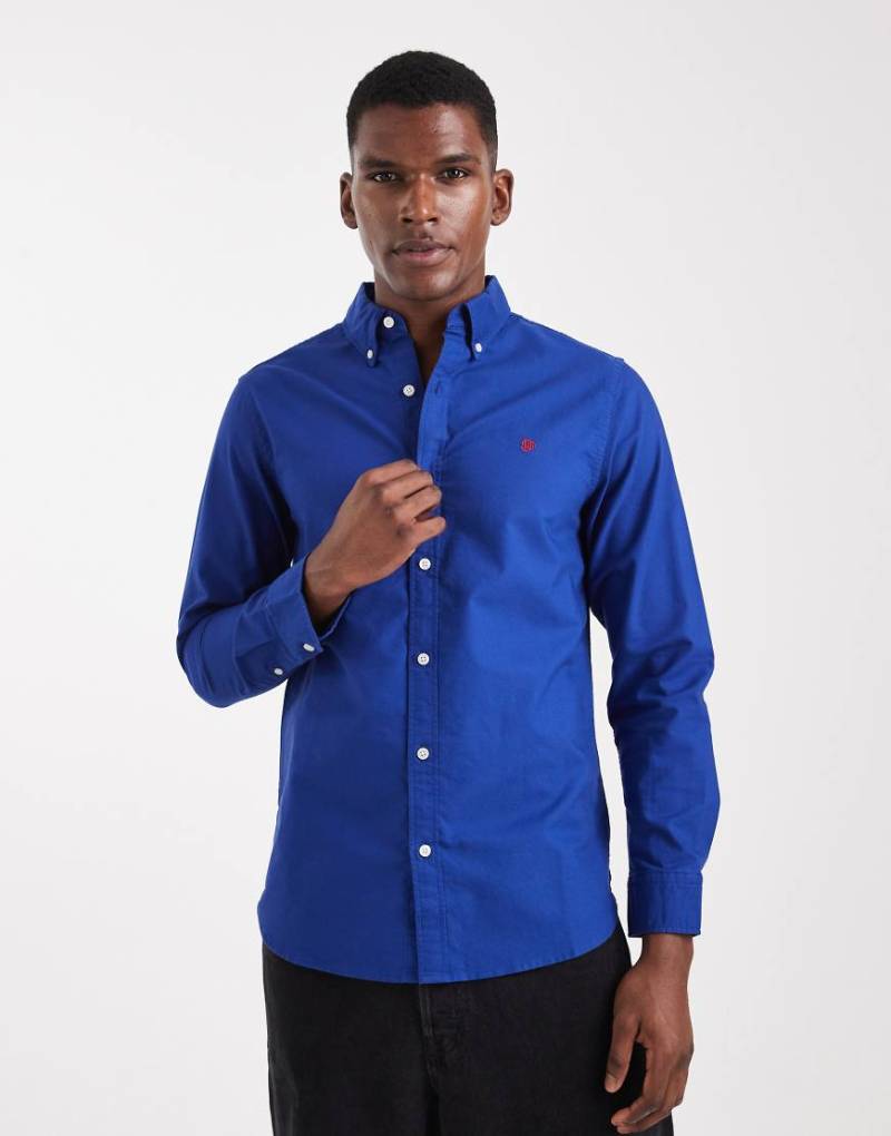 Superdry - Classic - Langärmliges Oxford-Hemd in Marineblau von Superdry