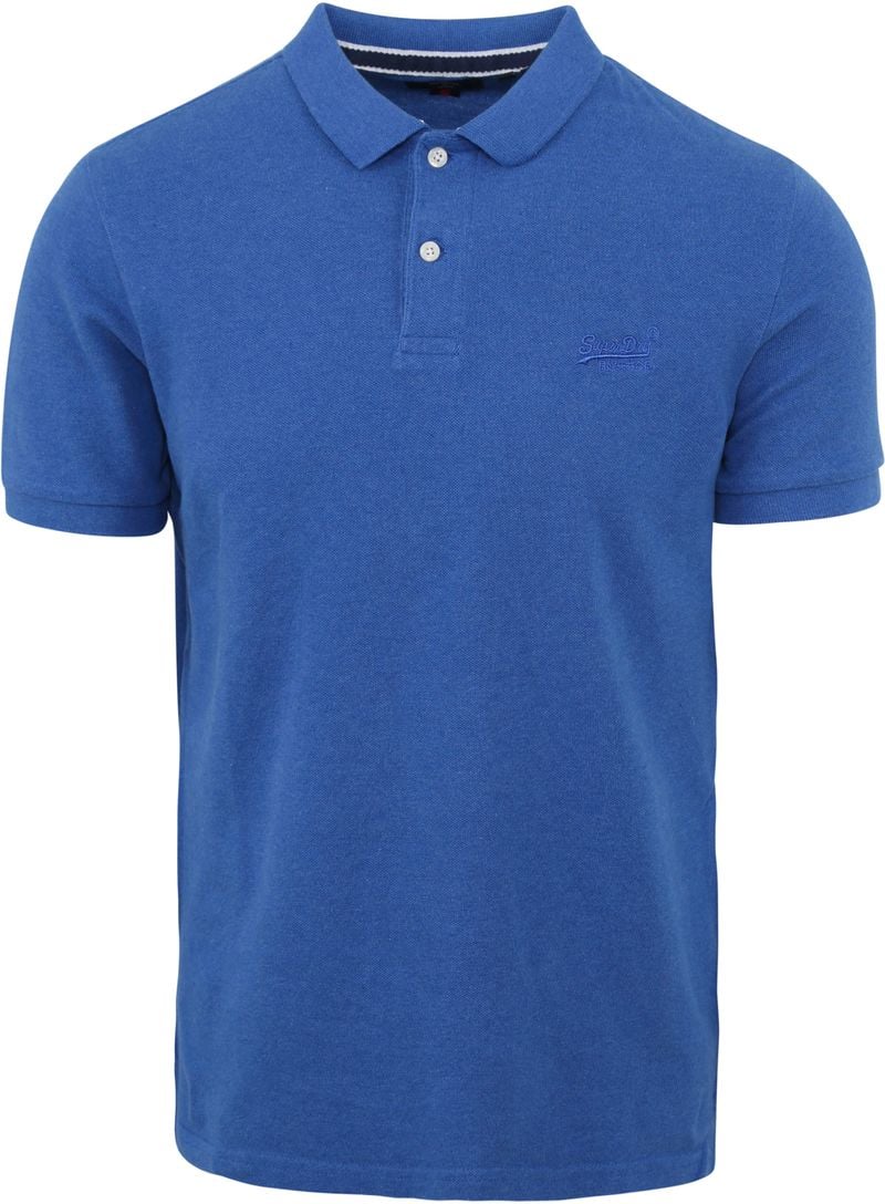 Superdry Classic Polo Shirt Mid Blau - Größe M von Superdry