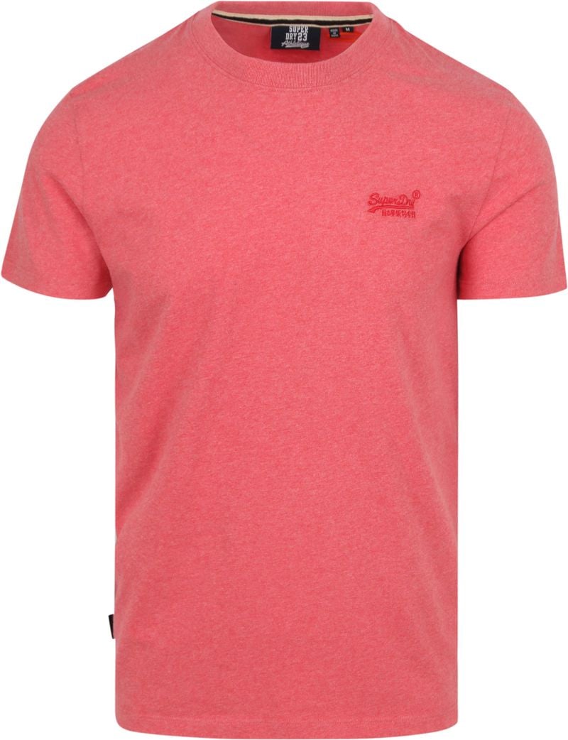 Superdry Classic T Shirt Melange Rosa - Größe XL von Superdry