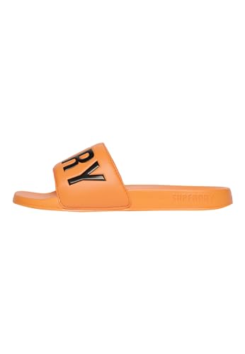 Superdry Herren Code CORE VEGAN Pool Slide Flipflop, Naranja Schwarz, Medium von Superdry