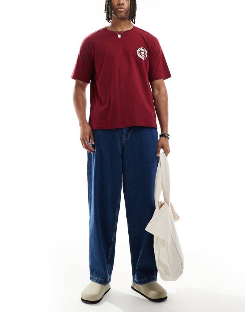 Superdry Cult - Baggy-Jeans im Stil der 90er in mittelblauer flacher Waschung-Marineblau von Superdry