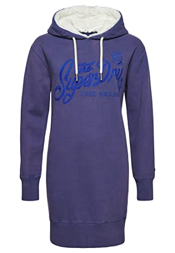 Superdry Damen „Pride in Craft“-Kapuzenkleid Frontier Blau 34 von Superdry