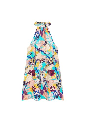 Superdry Damen Ärmelloses Minikleid mit Print Aqua NI Hanadukushi 40 von Superdry