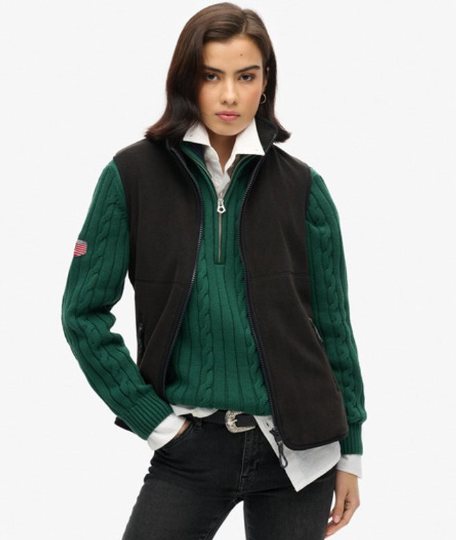 Superdry Damen Active Fleece-weste Schwarz - Größe: 36 Superdry Damen Active Fleece-weste Schwarz - Größe: 36 von Superdry