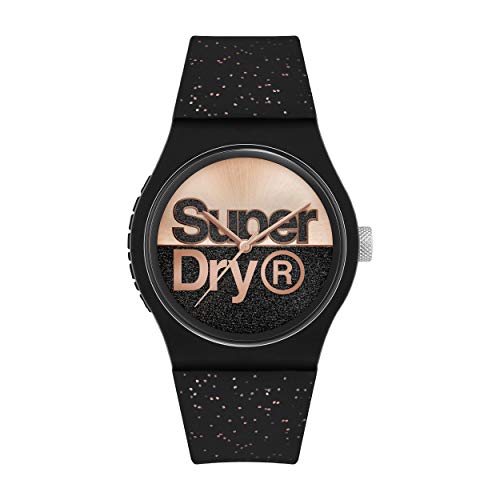 Superdry Damen Analog Quarz Uhr mit Silicone Armband SYL273B von Superdry