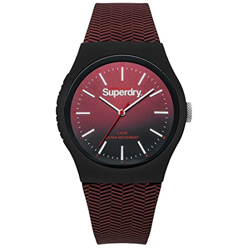 Superdry Damen Analog Quarz Uhr mit Silikon Armband SYG184RB Superdry Damen Analog Quarz Uhr mit Silikon Armband SYG184RB von Superdry