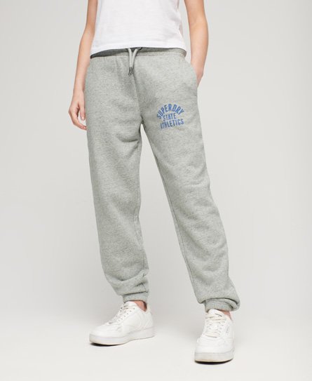 Superdry Women's Athletic College Lockere Jogginghosen Grau - Größe: 36 von Superdry