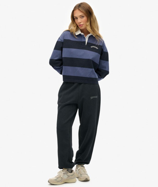 Superdry Damen Athletic Essential Boyfriend Jogginghose Navy - Größe: 40 von Superdry