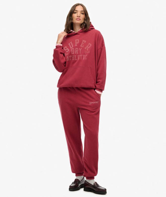 Superdry Damen Athletic Essential Boyfriend Jogginghose Red - Größe: 36 von Superdry