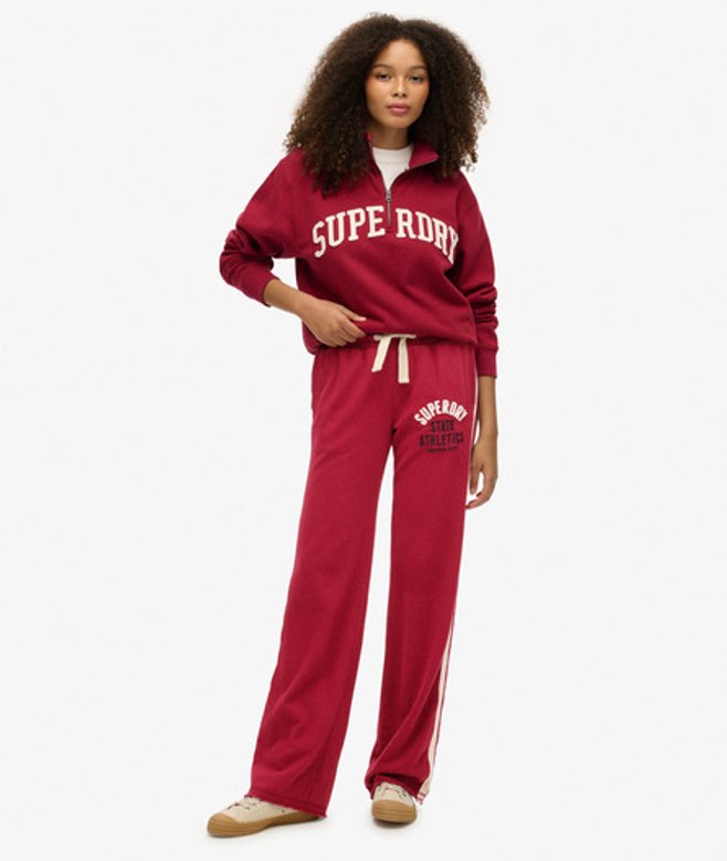 Superdry Damen Athletic Essentials Hockey Jogginghose Red - Größe: 44 von Superdry