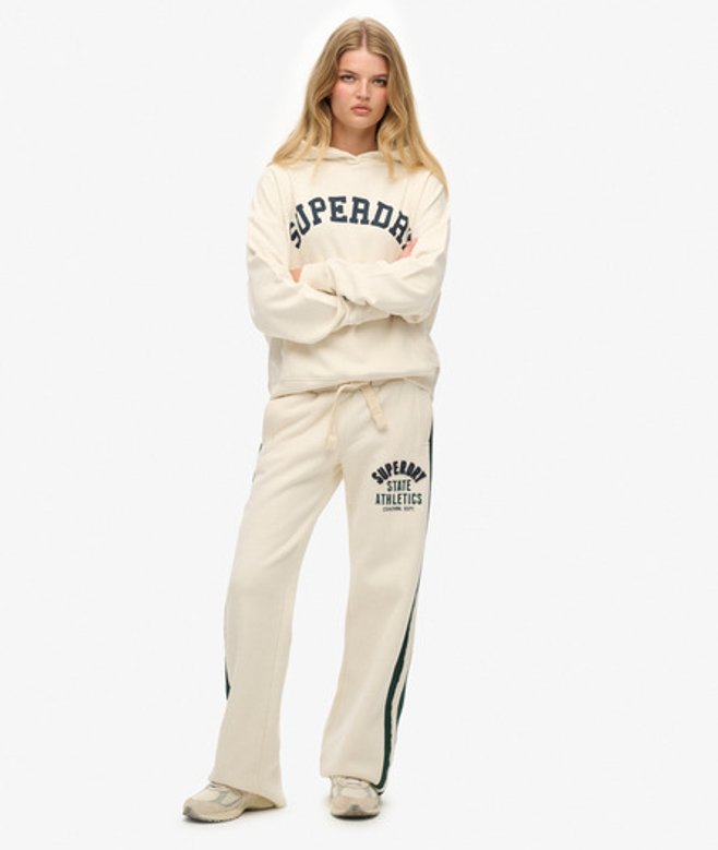 Superdry Damen Athletic Essentials Hockey Jogginghose White - Größe: 44 von Superdry