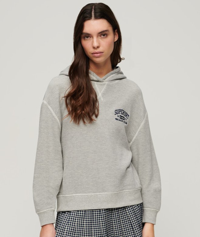 Superdry Damen Athletic Essentials Hoodie Grau - Größe: 42 von Superdry