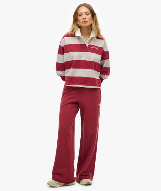 Superdry Damen Athletic Essentials Jogginghose mit Geradem Bein Red - Größe: 34 von Superdry