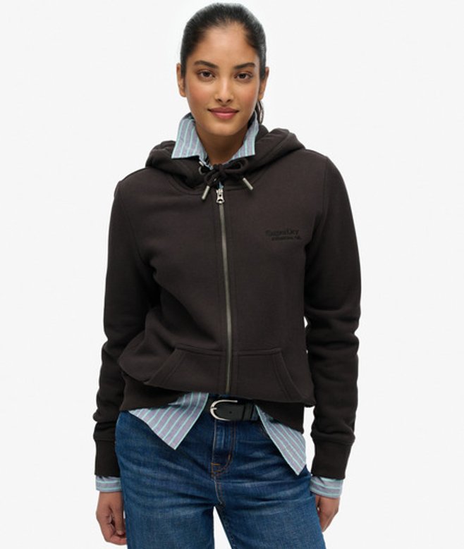 Superdry Damen Athletic Essentials Logo Zip-hoodie Black - Größe: 38 Superdry Damen Athletic Essentials Logo Zip-hoodie Black - Größe: 38 von Superdry