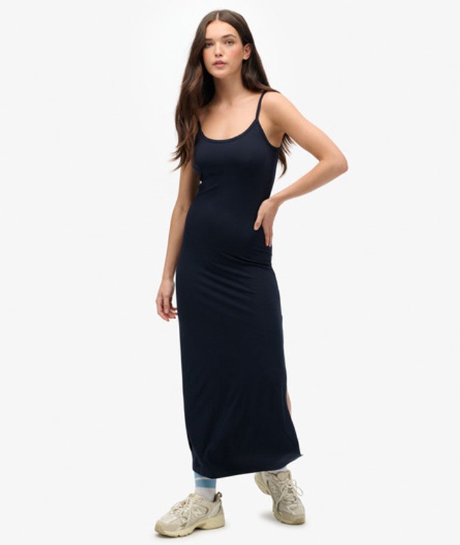 Superdry Damen Athletic Essentials Maxi-trägerkleid aus Jersey Navy - Größe: 40 Superdry Damen Athletic Essentials Maxi-trägerkleid aus Jersey Navy - Größe: 40 von Superdry