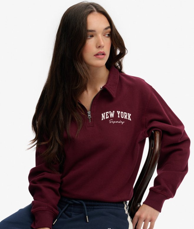 Superdry Damen Athletic Essentials Oberteil mit Rv-kragen Red - Größe: 40 Superdry Damen Athletic Essentials Oberteil mit Rv-kragen Red - Größe: 40 von Superdry