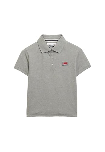 Superdry Damen Athletic Essentials Polohemd mit Grafik Grau Meliert 42 von Superdry