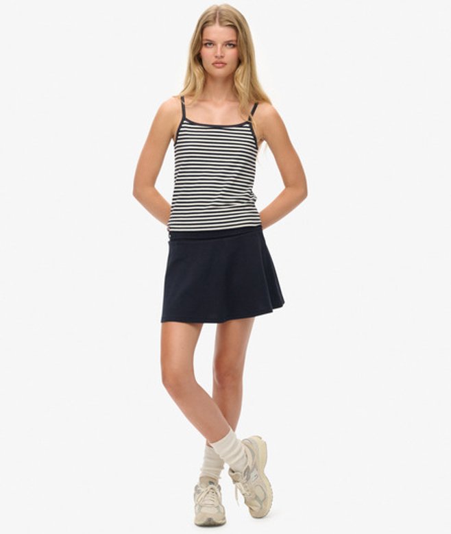 Superdry Damen Athletic Essentials Rock mit Umschlag Navy - Größe: 40 von Superdry