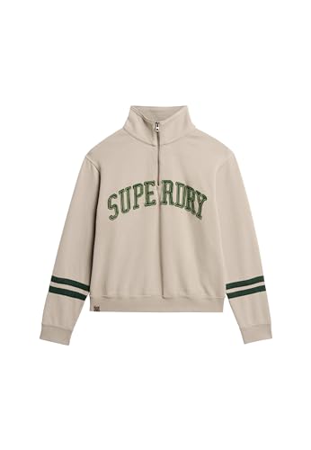 Superdry Damen Athletic Essentials Sweatshirt mit Applikation Kopfsteinpflastergrau 42 von Superdry