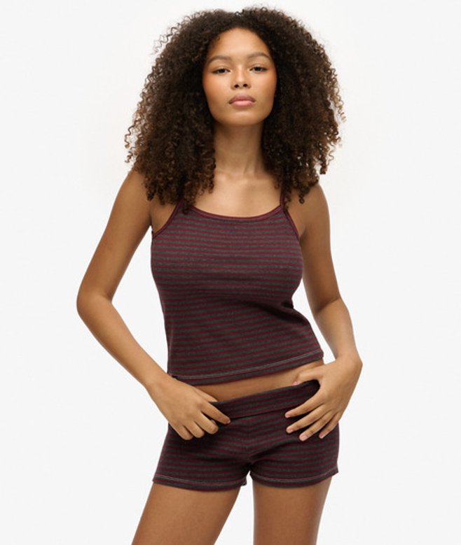 Superdry Damen Athletic Essentials Trägertop mit Streifen Red - Größe: 38 von Superdry