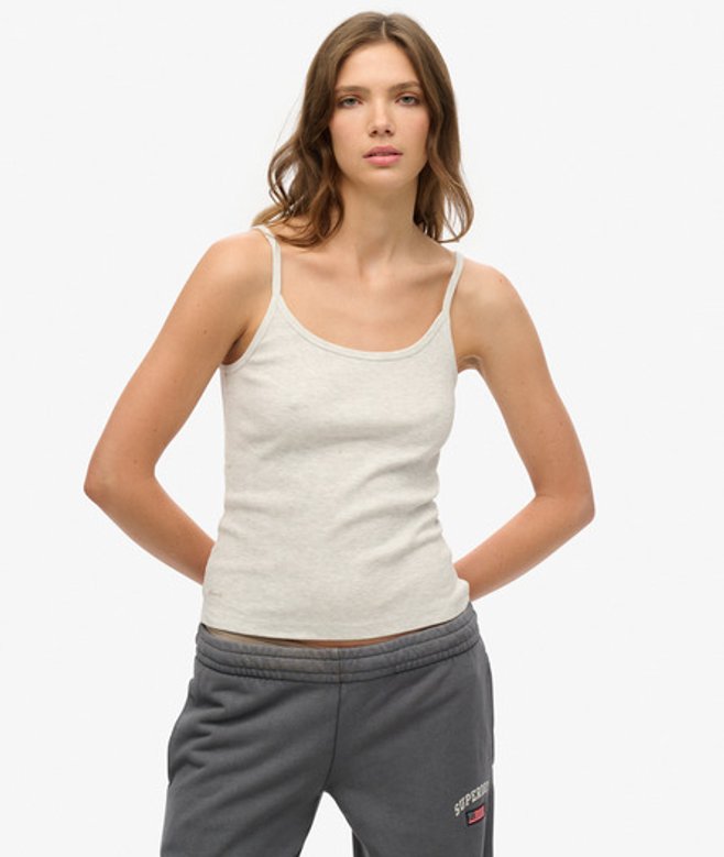 Superdry Women's Athletic Essentials Weste mit U-ausschnitt Hellgrau - Größe: 42 von Superdry