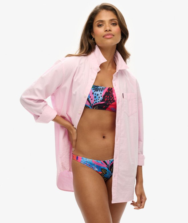 Superdry Damen Bandeau-bikinioberteil mit Tropischem Print Bunt - Größe: 38 von Superdry