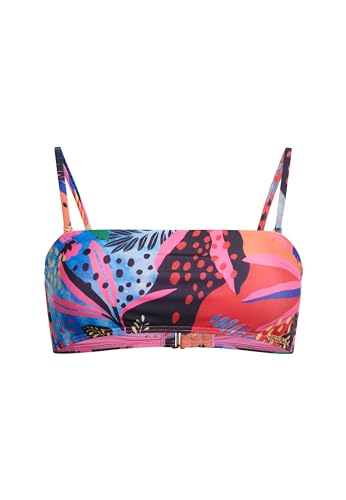 Superdry Damen Bandeau-Bikinioberteil mit tropischem Print Blau Tropisch 40 von Superdry