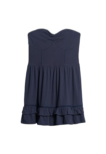 Superdry Damen Bandeau-Minikleid mit Spitze im 50er-Jahre-Stil Kräftiges Marineblau 38 von Superdry