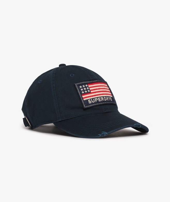 Superdry Damen Baseball Cap mit Aufnähern Navy - Größe: 1Größe Superdry Damen Baseball Cap mit Aufnähern Navy - Größe: 1Größe von Superdry