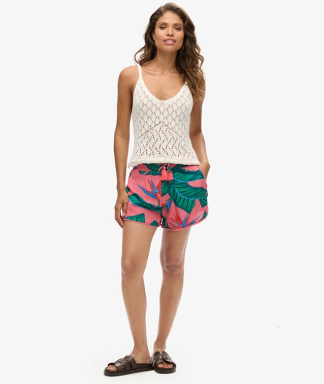 Superdry Damen Beach Shorts, Rosa, Größe: 36 von Superdry