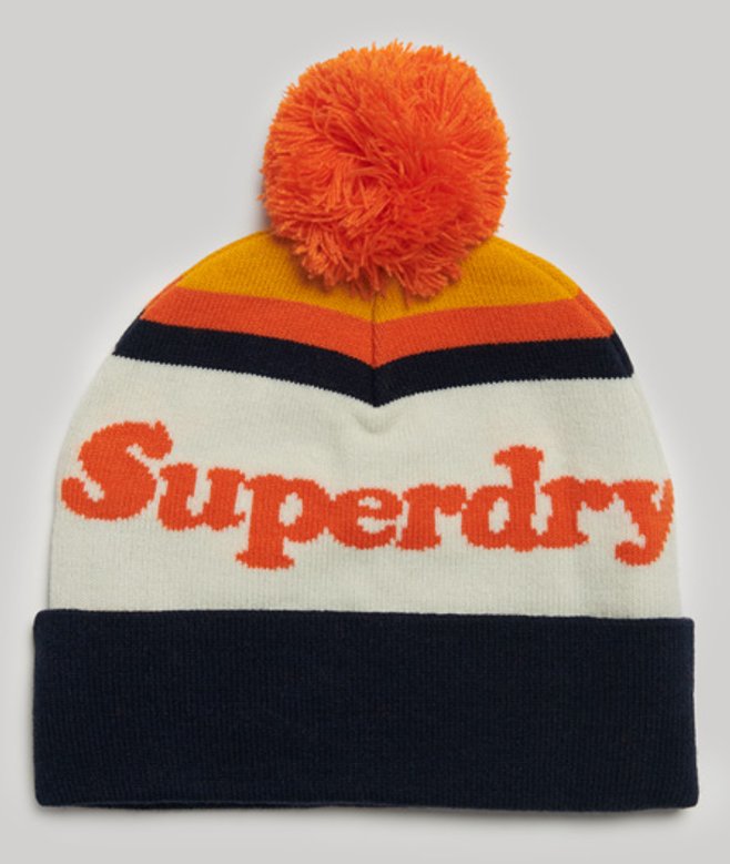 Superdry Damen Beaniemütze mit Klassischem Logo Gelb - Größe: 1Größe von Superdry
